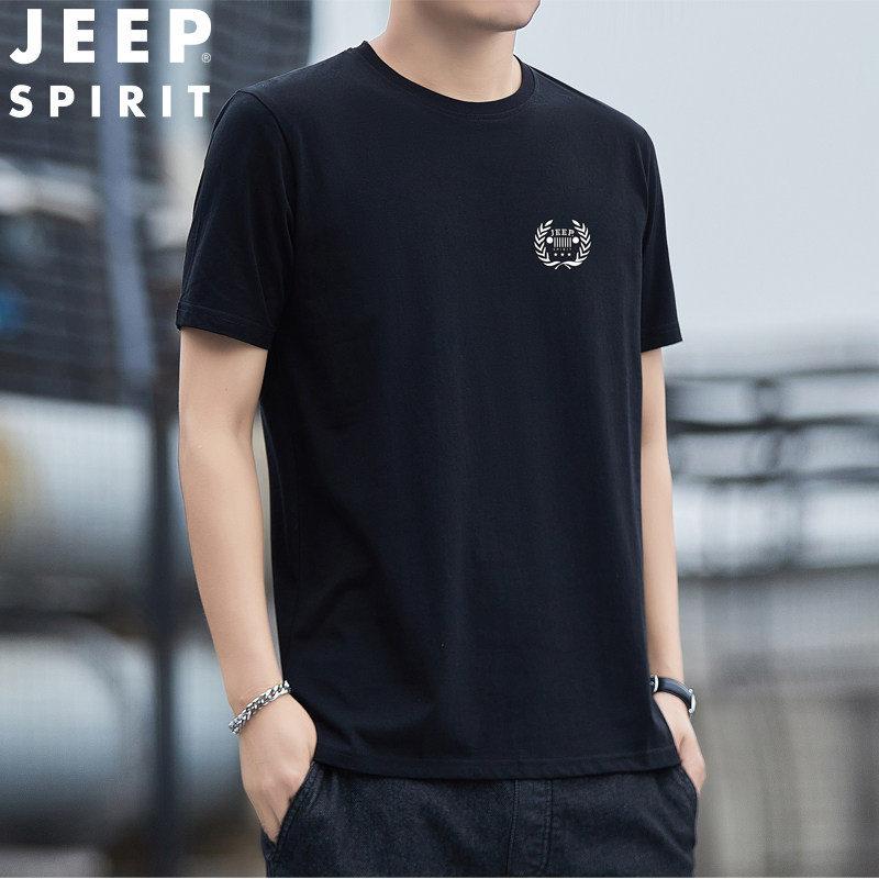 JEEP吉普男士纯棉短袖T恤新款