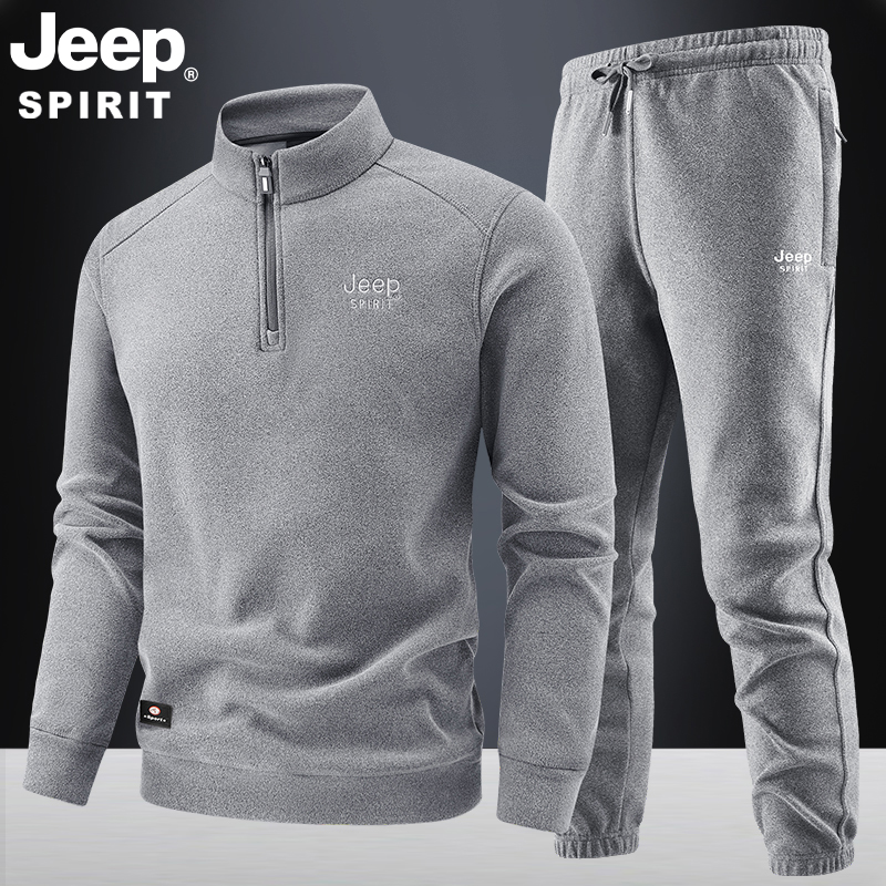 JEEP吉普双面绒套装男士秋冬季
