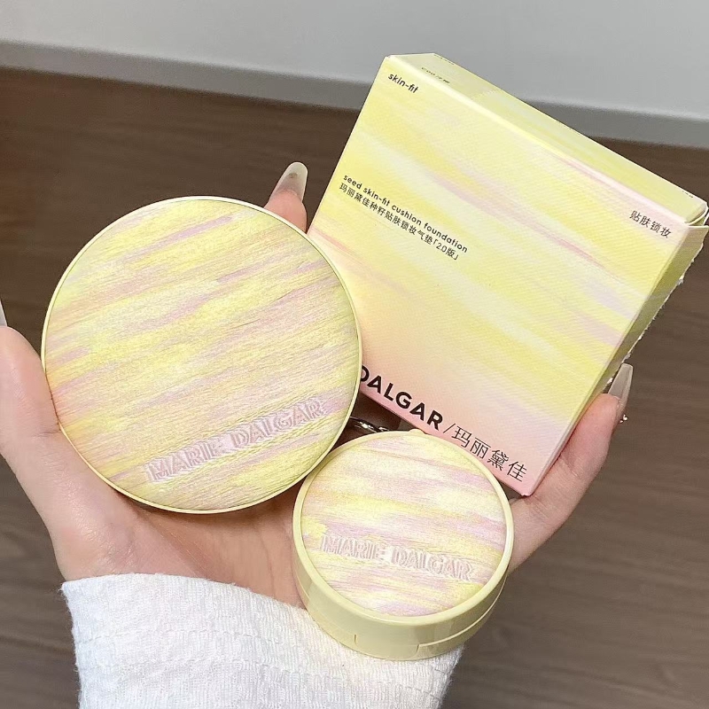 玛丽黛佳种籽贴肤锁妆气垫2.0版修饰混干皮粉底浮夏限定款15g*3