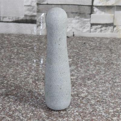 天然青石石臼食物研磨器研磨棒石臼锤子捣蒜器锤子捣碎棒石槌石杵