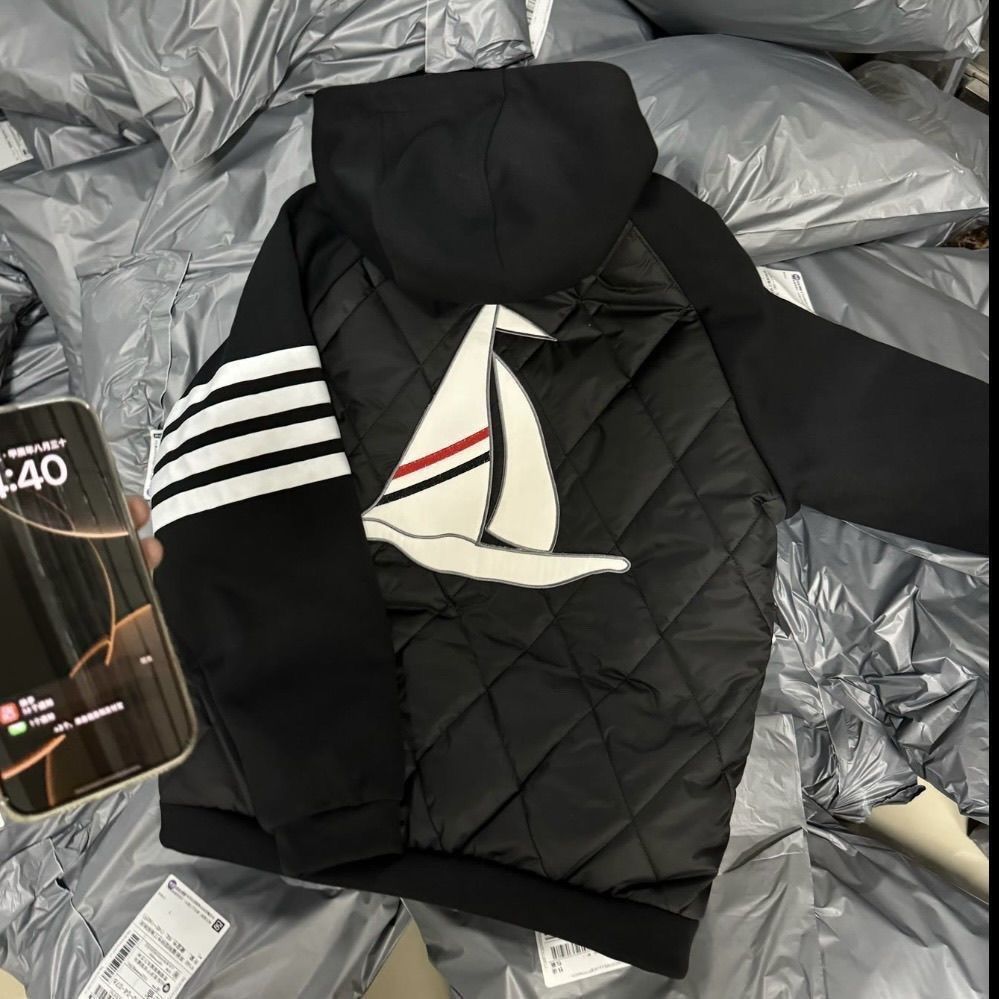 2025新款冬季帆船刺绣棉服棉衣男女加厚保暖面包服休闲潮牌外套潮