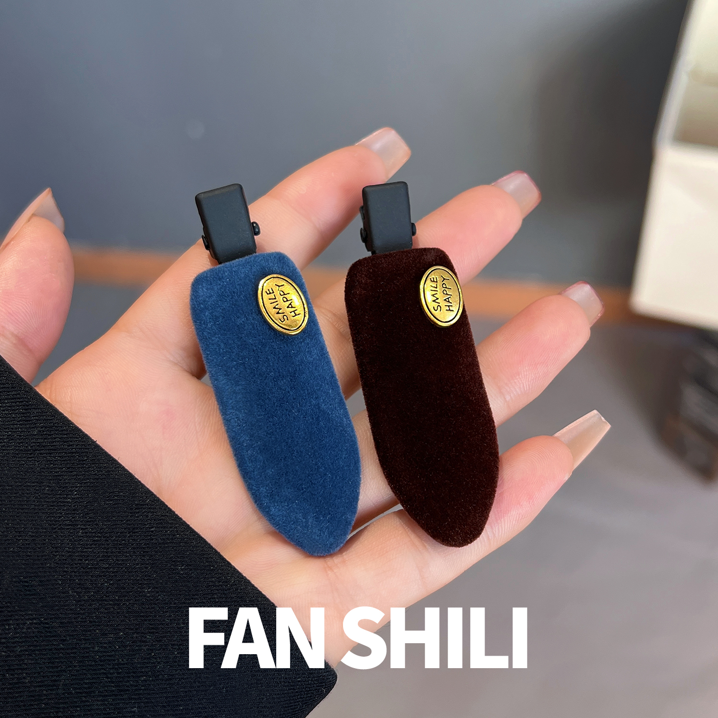 秋冬丝绒无痕发夹侧边刘海夹发卡