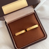 专柜同款 仿真黄金沙金磨砂情侣对戒简约万花筒活口结婚道具戒指