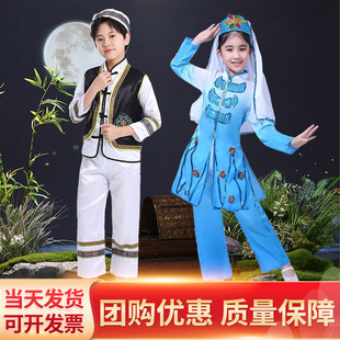 回族儿童服装男女童56个少数民族回族亲子服沙枣花开十里香演出服