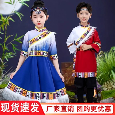 新款六一儿童节藏族水袖女童