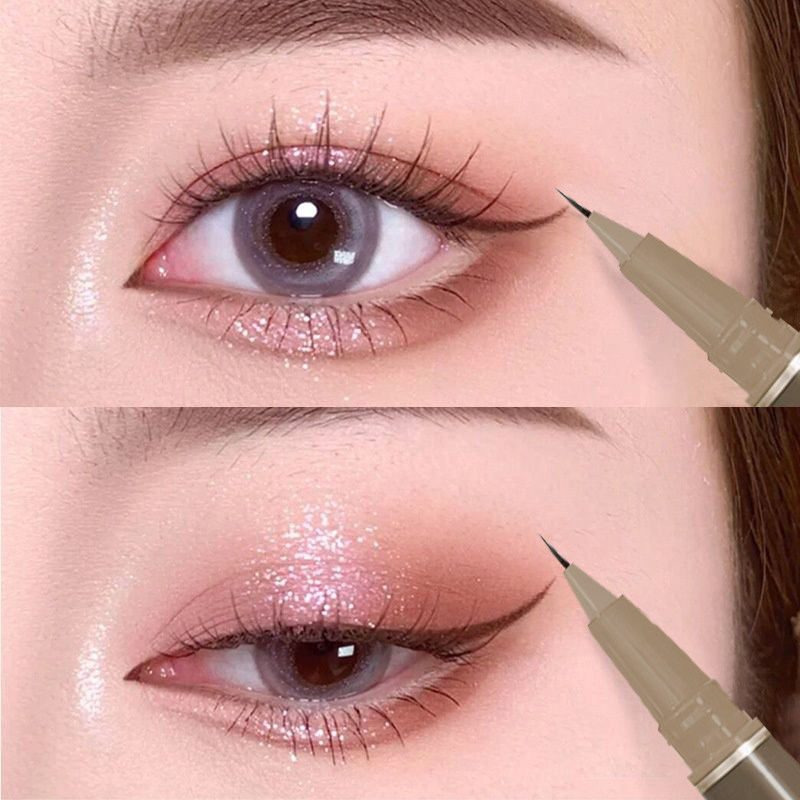 01mm眼线液笔极细精雕画下睫毛不晕染防水持久棕色内开眼角下至