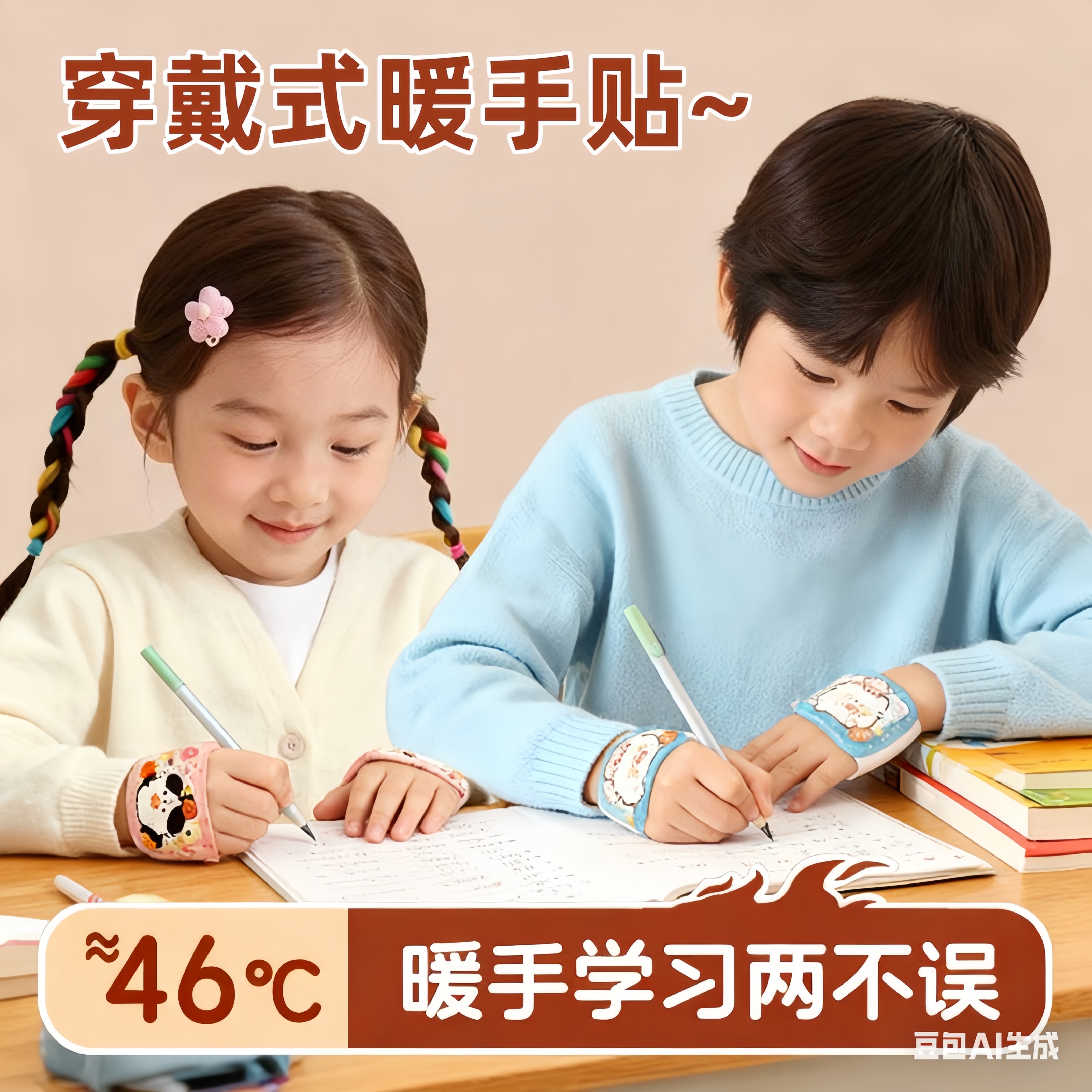 穿戴式暖手宝学生专用暖手贴儿童