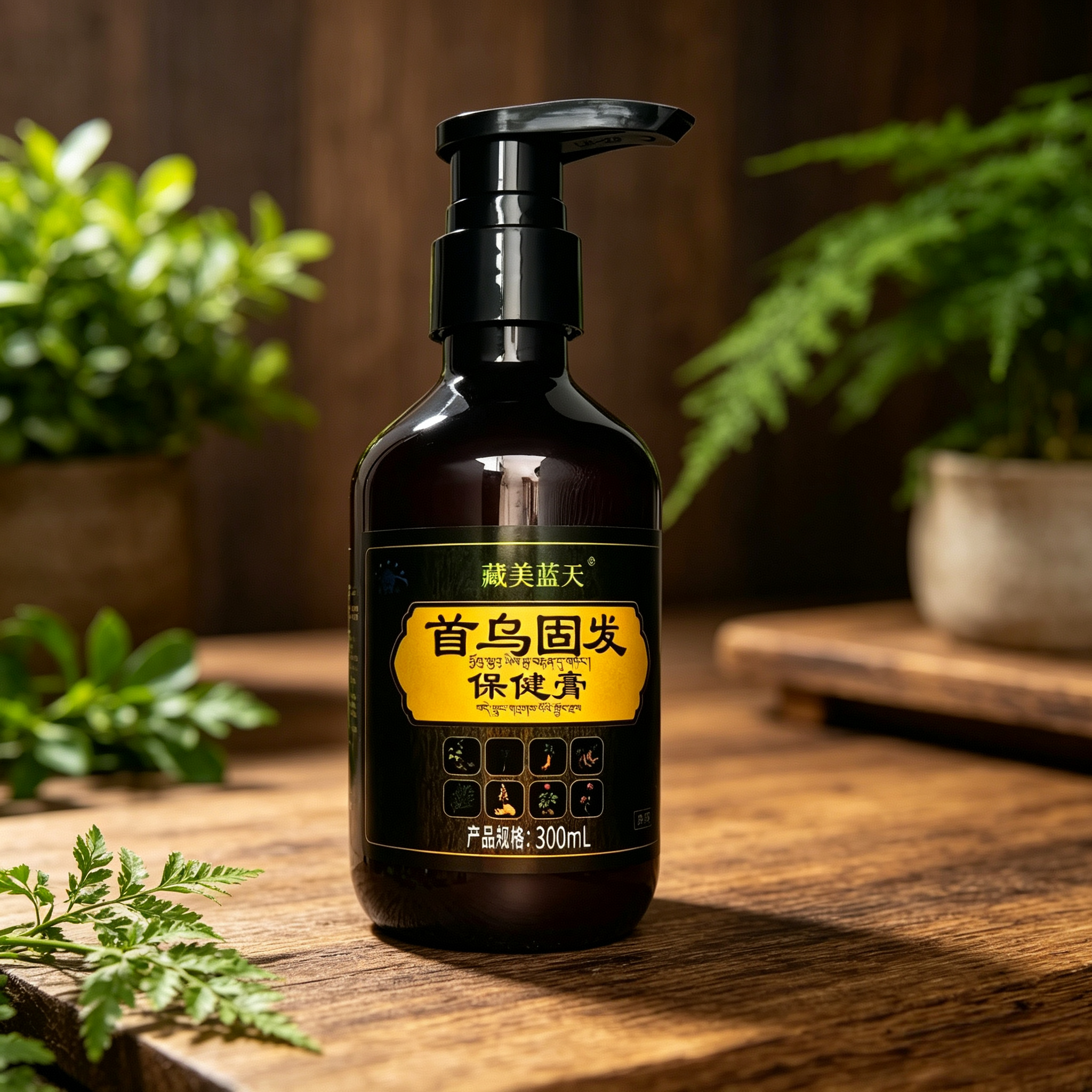藏美蓝天首乌固发保健膏植物洗发水导游推荐旅游同款正品保证