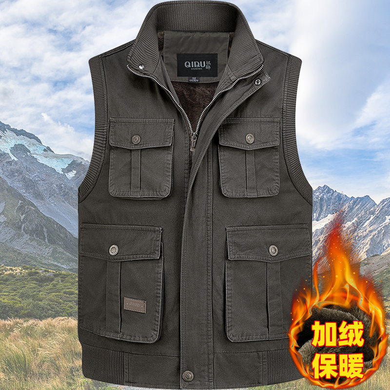 纯棉面料，多口袋设计，加绒加厚，保暖舒适