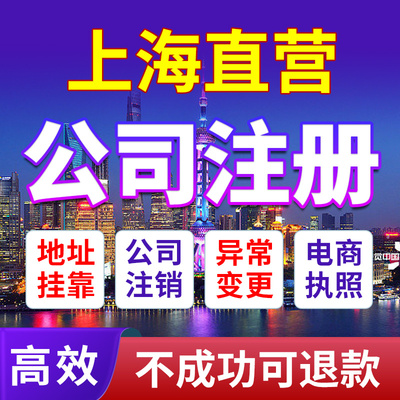 上海市杨浦区公司注册营业执照代办企业税务筹划地址挂靠个体电商