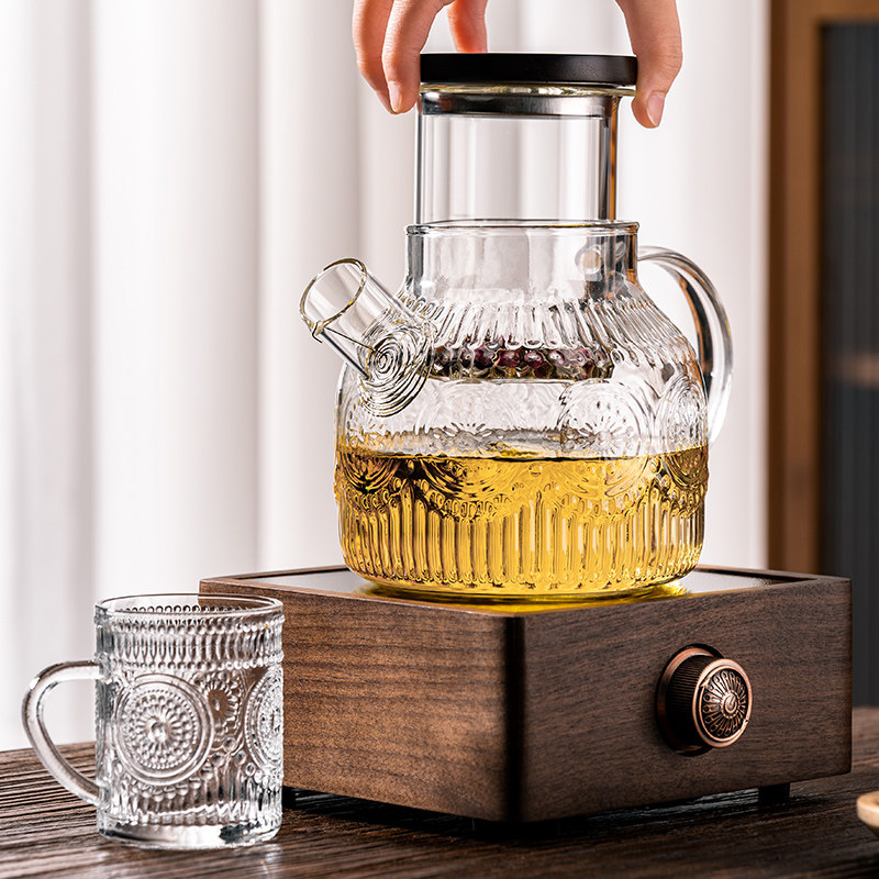 玻璃泡茶壶耐高温家用茶水分离壶