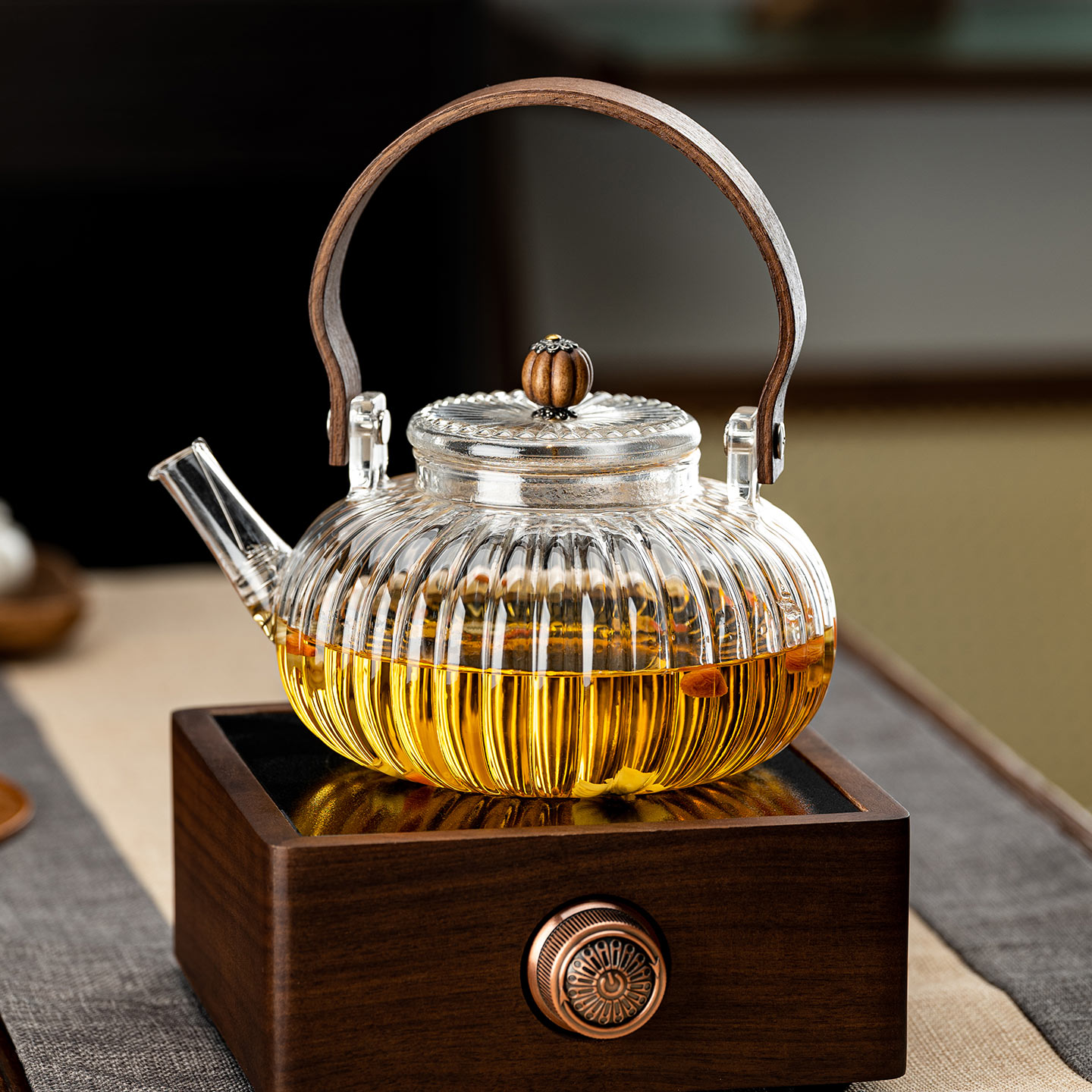 高硼硅玻璃家用提梁煮泡茶壶烧水