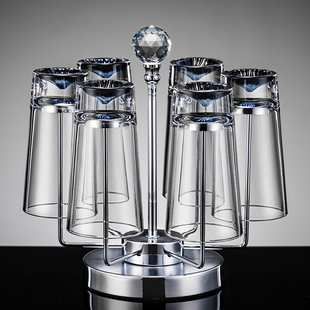 富士山玻璃水杯套装家用客厅耐高温泡茶杯具高级感轻奢喝啤酒杯子