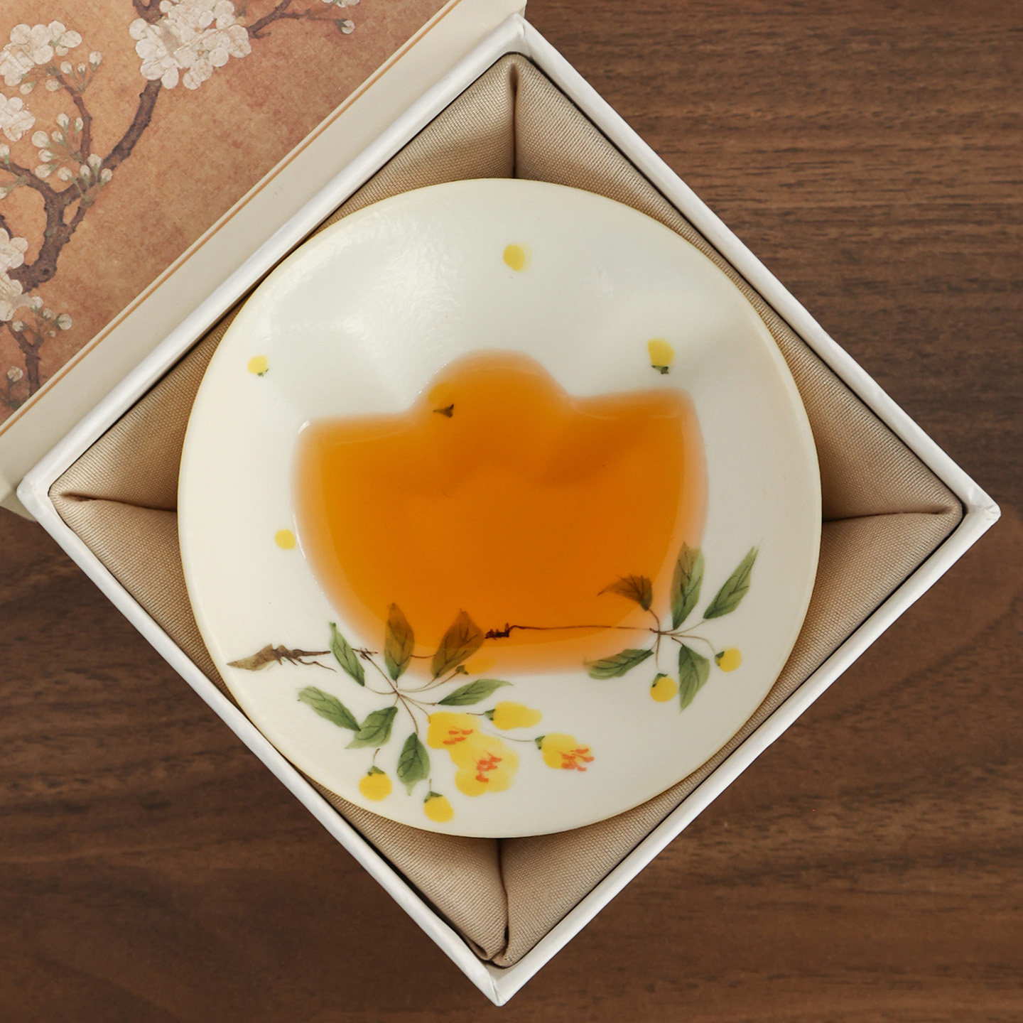 初伍手绘桂花元宝杯陶瓷主人杯茶杯女士个人专用单杯国庆节日礼物