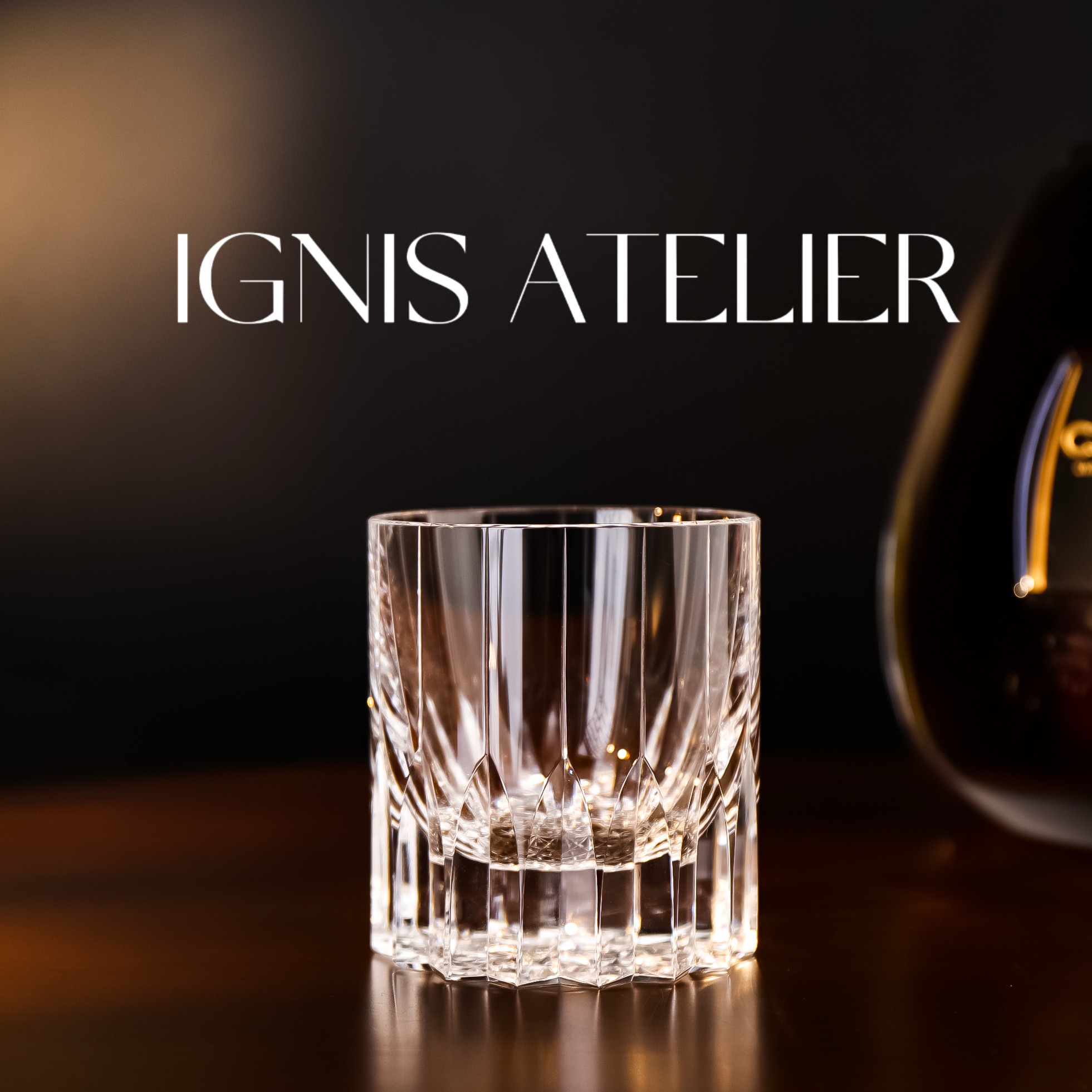 IGNISATELIER日式手工水晶玻璃威士忌杯高档洋酒杯透明刻面送礼