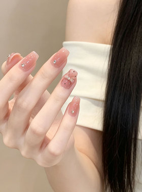 高级显白！仙女裸色！手工美甲！