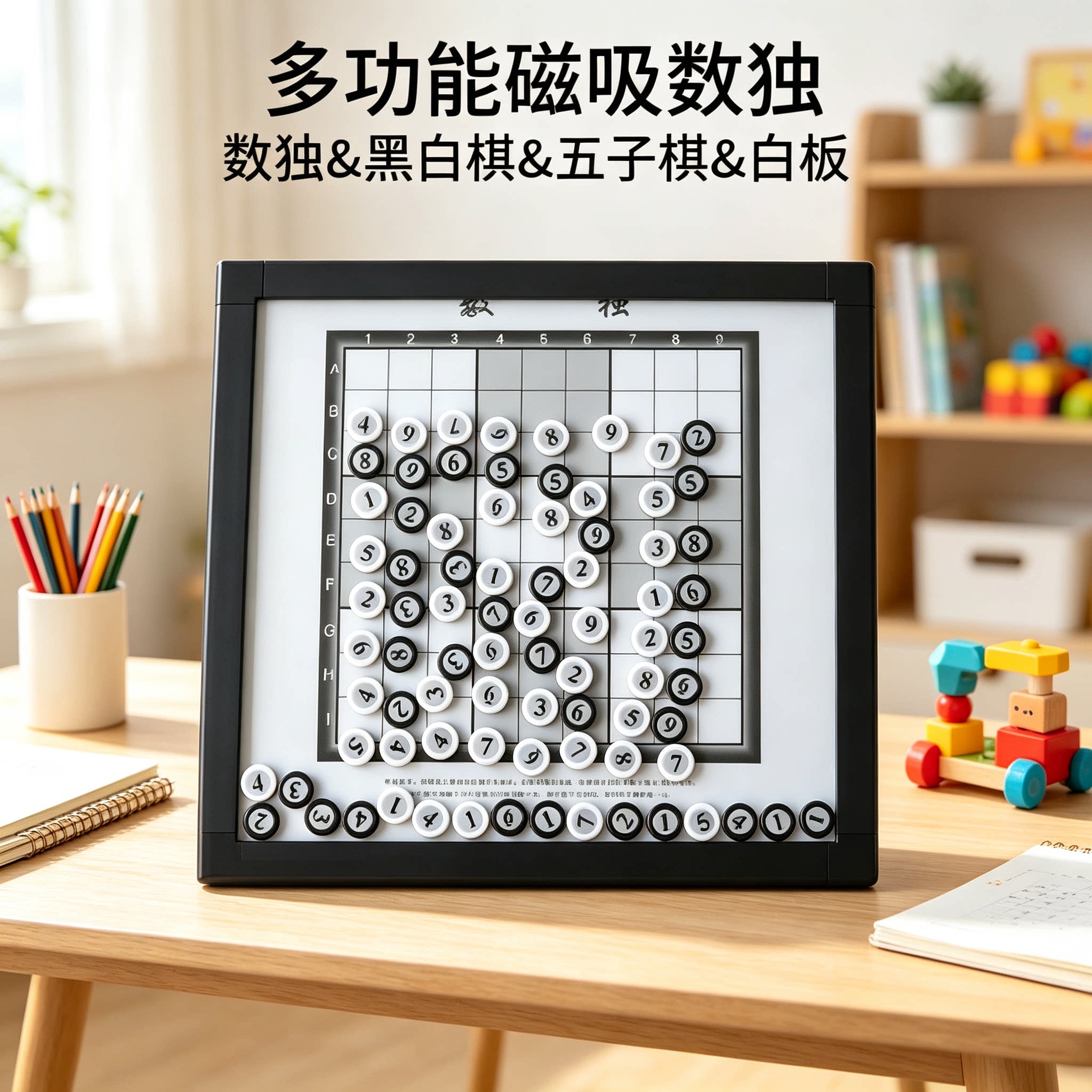 多功能磁性数独玩具五子棋桌游