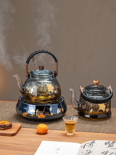 电陶炉煮茶器耐高温养生玻璃壶家用围炉煮茶煮茶炉烧水壶茶具套装