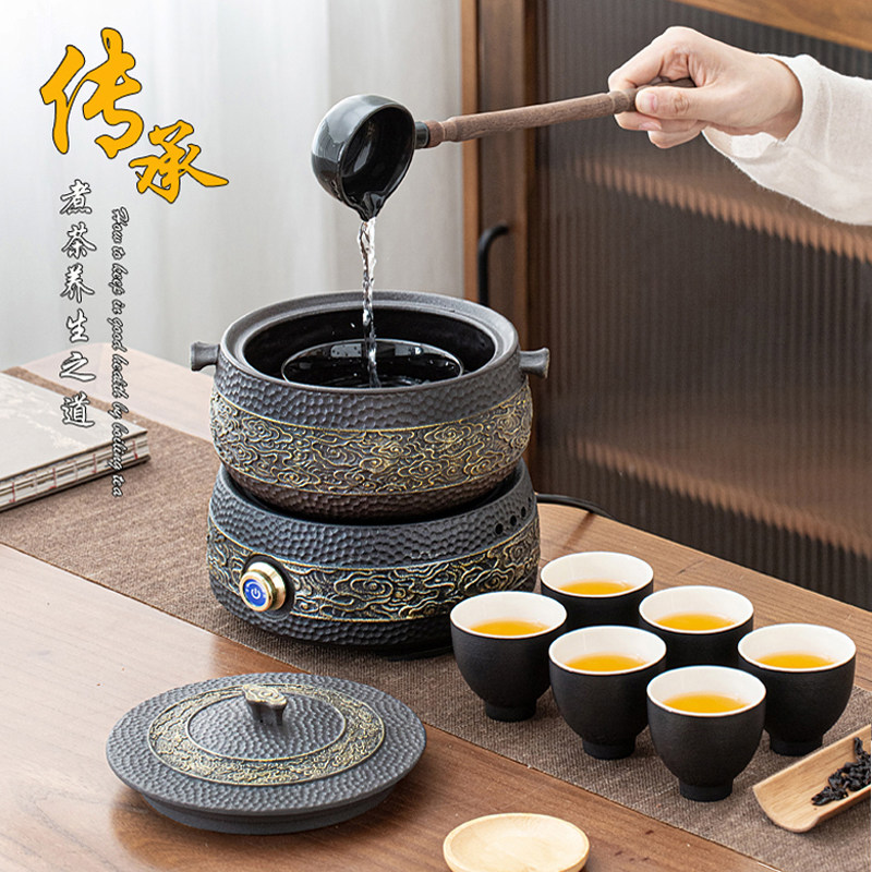 围炉煮茶煮茶器大容量家用陶瓷煮茶壶套装电陶炉泡茶煮水壶烧茶炉