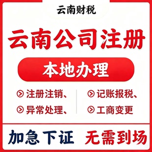大理曲靖注册公司个体执照股权地址法人变更公司银行税务异常注销