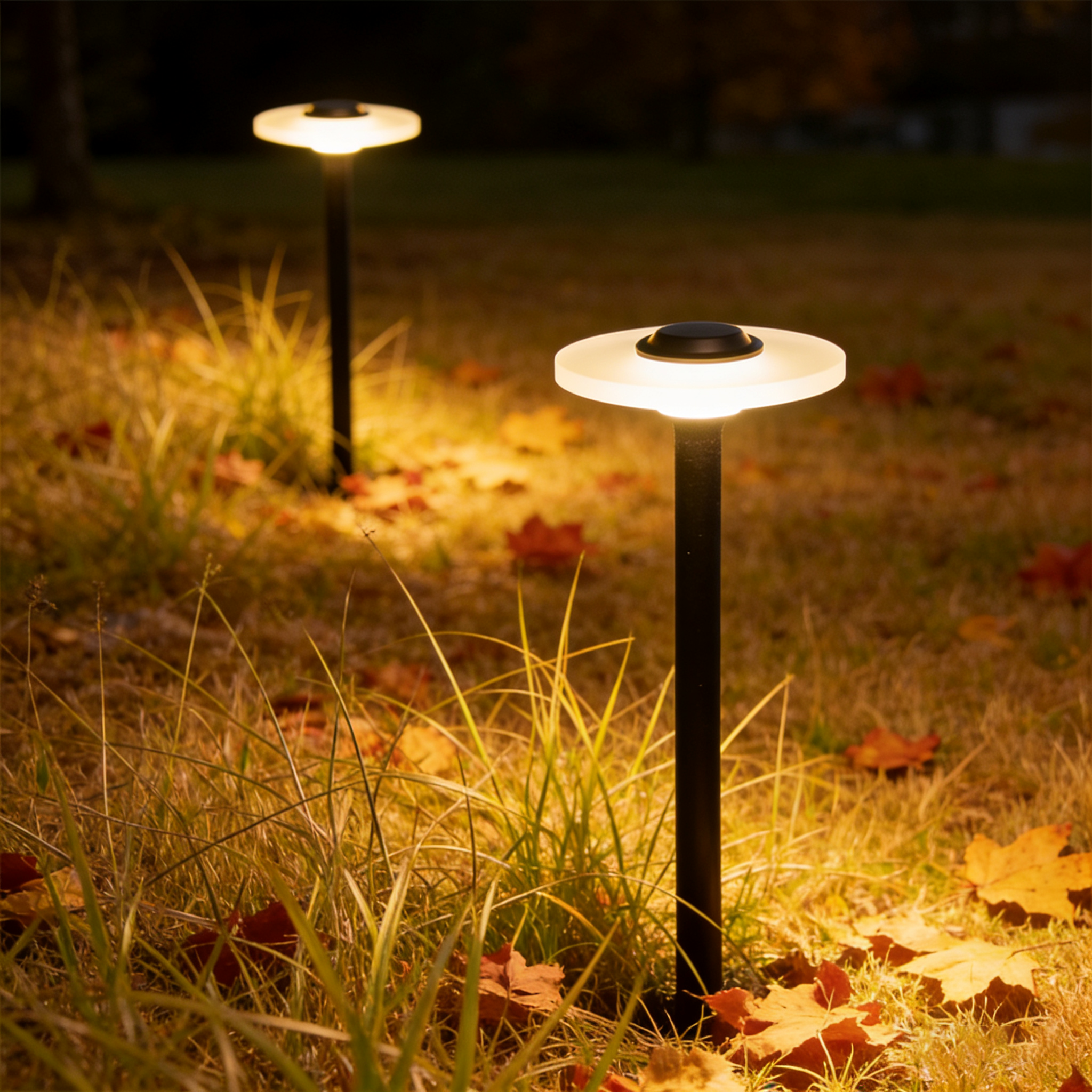 户外庭院草坪灯别墅花园防水景观灯小区公园圆盘灯简约草地氛围灯