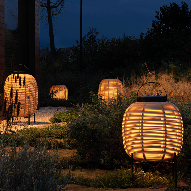 太阳能户外防水充电手提编织灯