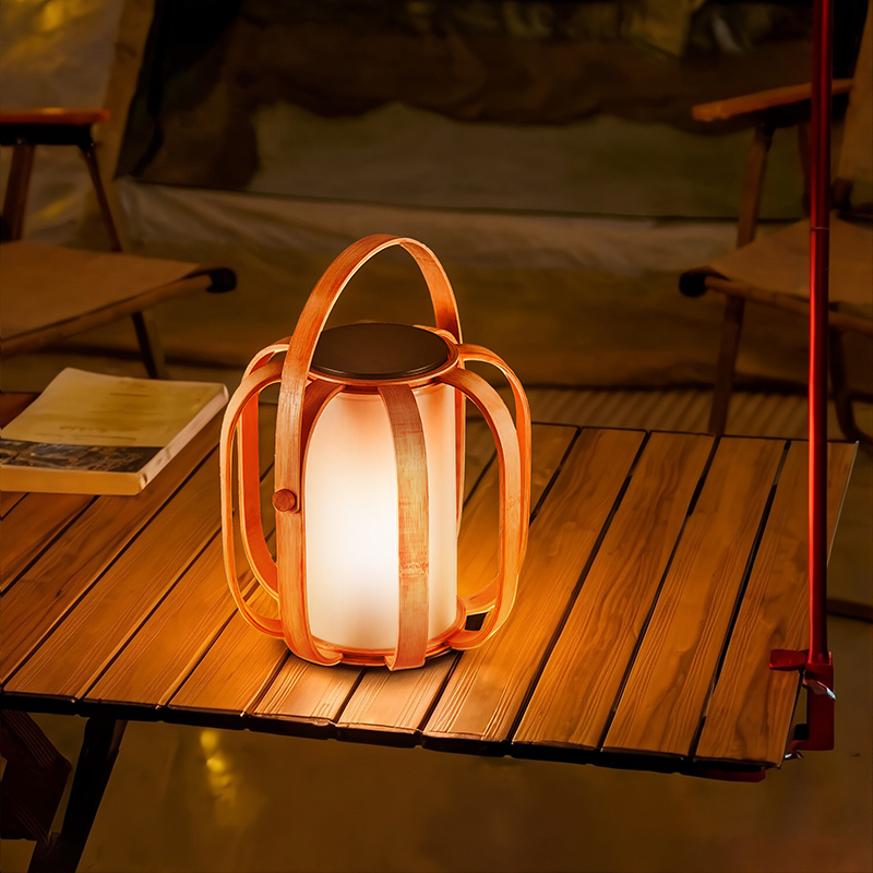 户外庭院灯现代花园太阳能木纹灯简约室外别墅阳光房防水手提灯