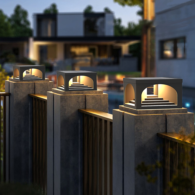 高碧格格户外现代创意防水柱头灯