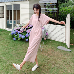 新品现货定制夏季极简女装舒适色长裙C107-88019-P95-K148