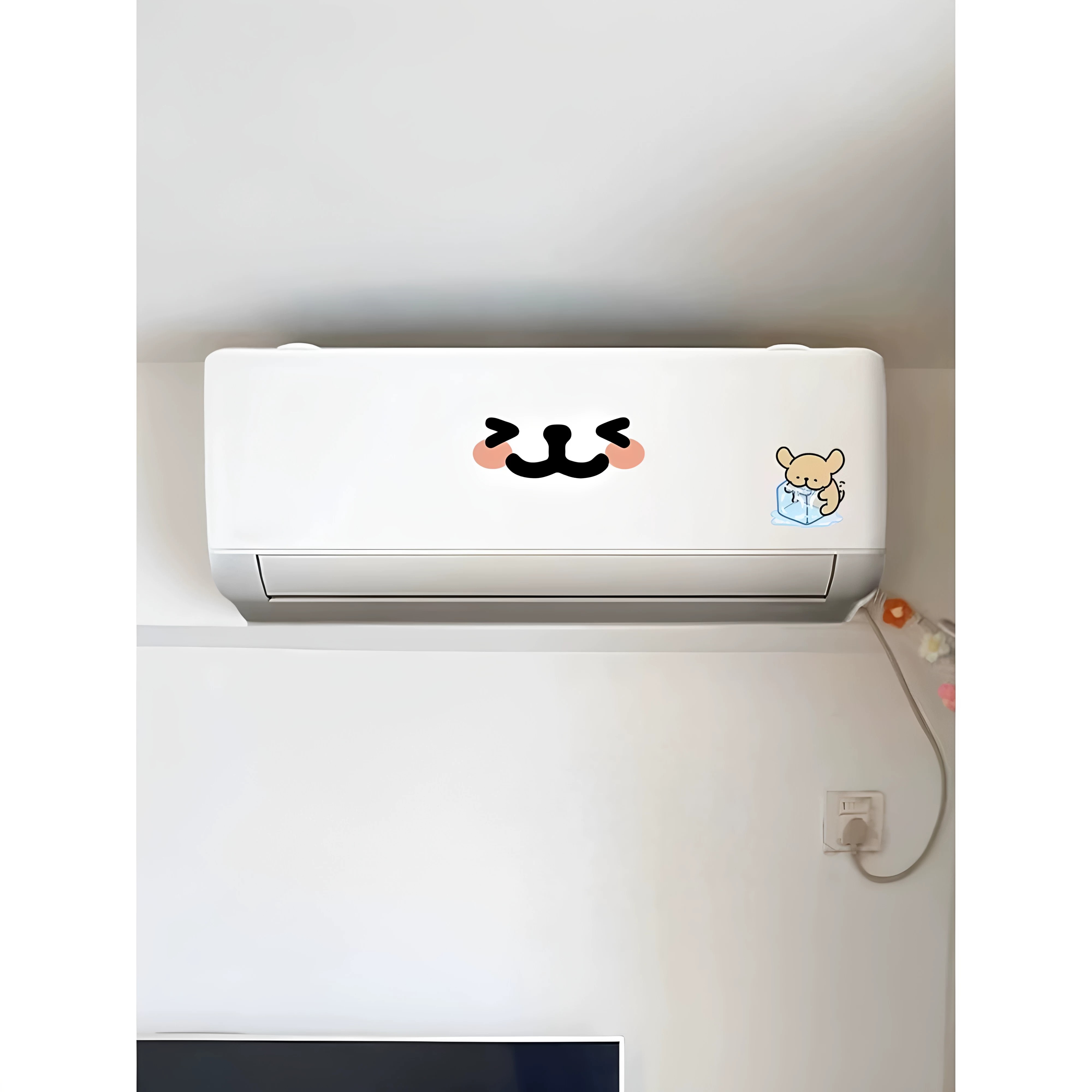 冰块小狗防水防晒空调冰箱贴纸