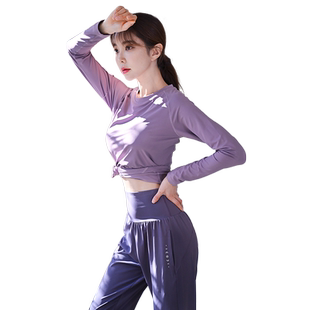 瑜伽服女长袖秋冬季速干衣T恤网红晨跑步健身服宽松显瘦运动上衣