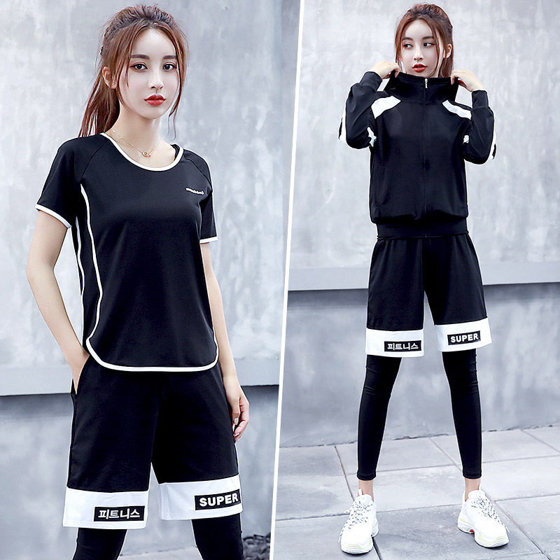 瑜伽服女套装网红宽松大码胖mm运动晨跑步健身房健身服速干衣透气