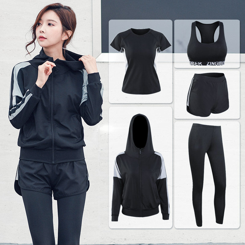 晨跑步运动套装女大码宽松2026春秋季新款瑜伽服健身房胖MM速干衣