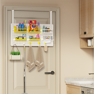 门后洞洞板免打孔门上挂衣架门后背衣架挂包架衣服挂架置物收纳架