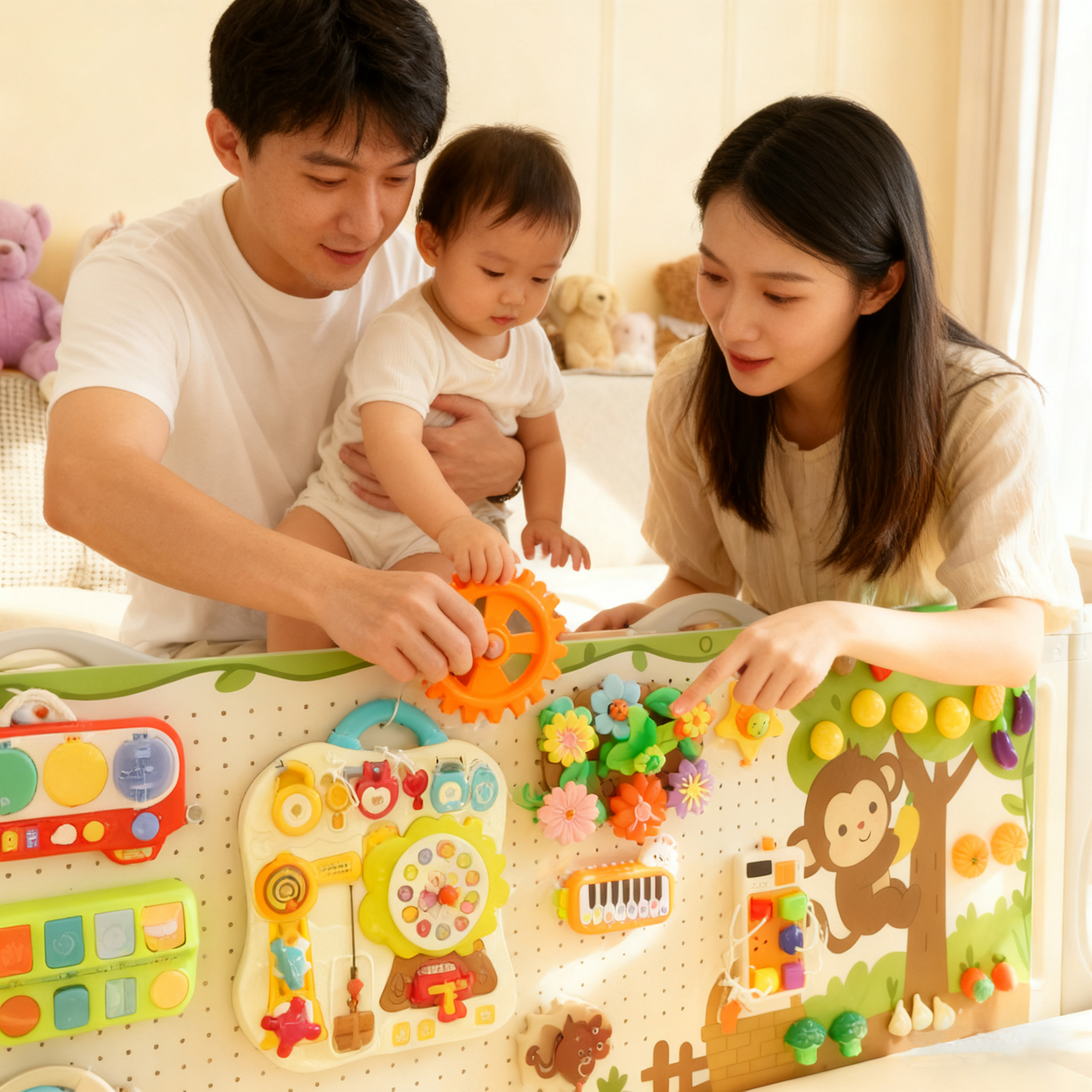 忙碌板洞洞板蒙氏早教同款教具