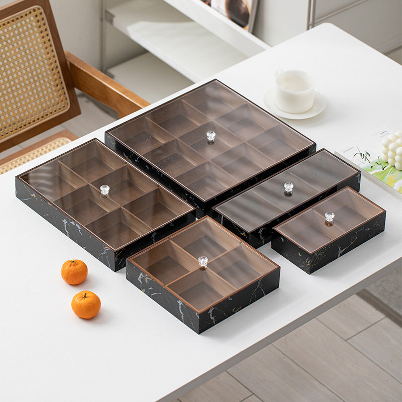 20206新款现代简约石纹多格大容量收纳盒带盖围炉水果零食点心盒,餐饮具,果盆/果盘/果篮,淘宝优惠券,粉丝福利购,淘宝优惠卷
