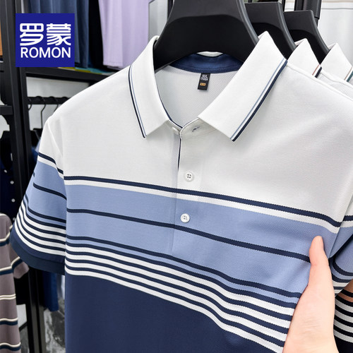 罗蒙夏季短袖日常Polo衫