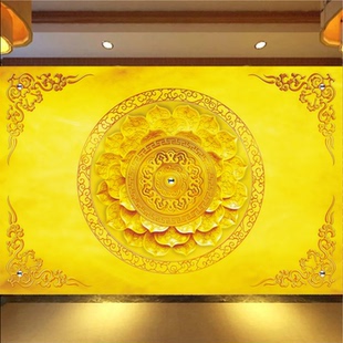 佛像金莲花佛字画佛道仙堂口背景墙禅意禅房荷花图佛堂家居装饰画