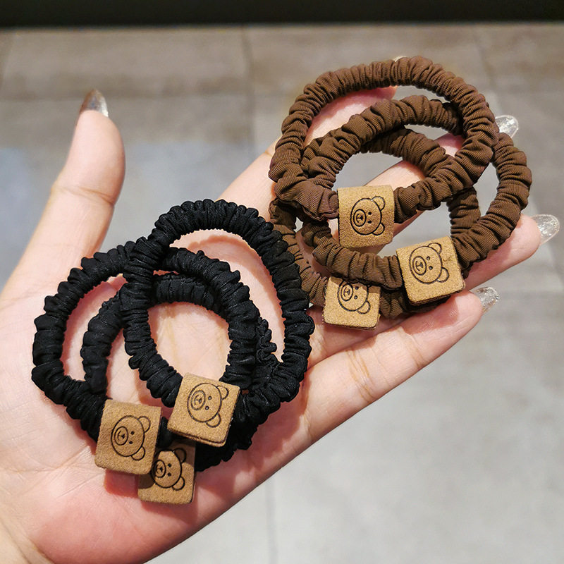 2022新款时尚简约高弹力可爱丸子头小肠发圈头饰皮筋女扎头绑发绳