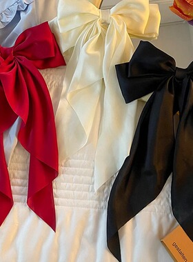 大结发夹红色夹子头饰发绳女头绳超仙网红发卡后脑勺黑色发饰