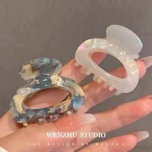 高级感醋酸抓夹女韩国简约气质发夹网红新款 后脑勺夹子头饰夹Q741