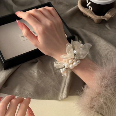 十里间花环珍珠发绳发圈