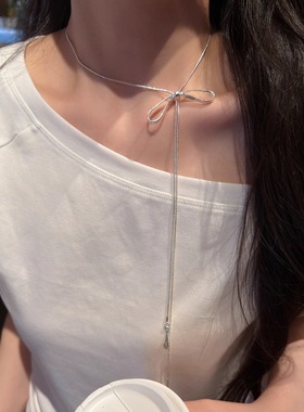 十里间【抽绳蝴蝶结】爱心项链