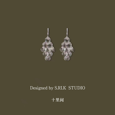 十里间法式浪漫贝壳耳环耳饰