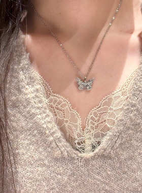 十里间蝴蝶项链锁骨链