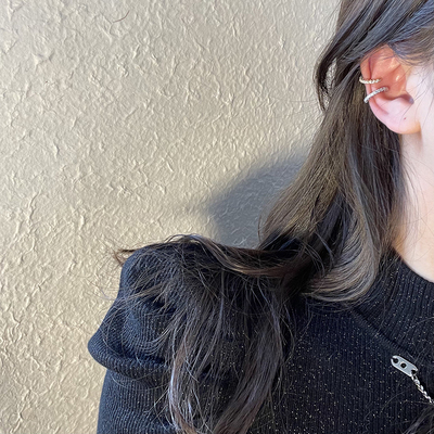 十里间【微镶锆石 耳骨夹】甜美气质无耳洞耳环百搭优雅通勤耳夹