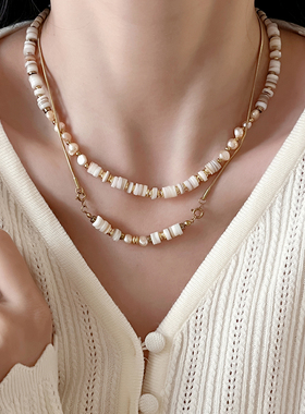 十里间淡水珍珠串珠叠戴项链