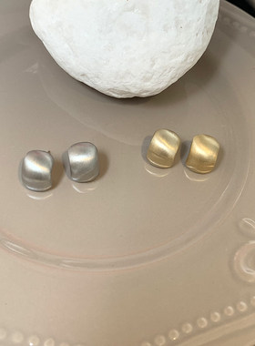 十里间金属拉丝银针耳环耳钉