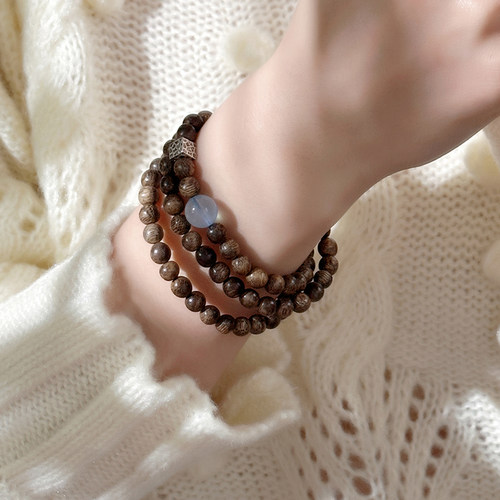 十里间木质天然石多层手串