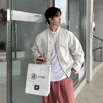 韩版工装立领宽松春秋男士夹克潮